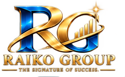 RAIKO Group original blue and gold logo